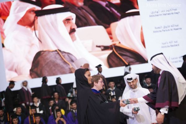 Their Highnesses the Father Amir and Sheikha Moza attend Qatar Foundation's Convocation 2016. 