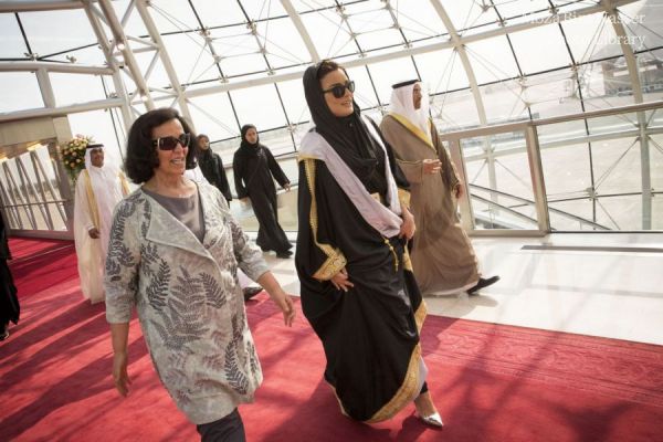 HH Sheikha Moza bint Nasser attended the opening of Jaber Al Ahmad Cultural Center.