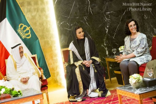 HH Sheikha Moza bint Nasser attended the opening of Jaber Al Ahmad Cultural Centre .