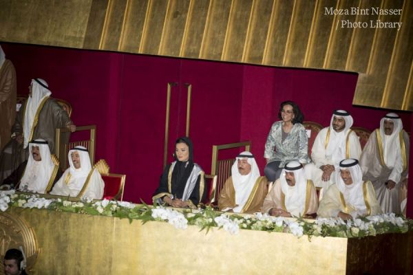 HH Sheikha Moza bint Nasser attended the opening of Jaber Al Ahmad Cultural Centre .