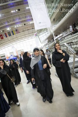 HH Sheikha Moza attends National Sports Day activities at QF