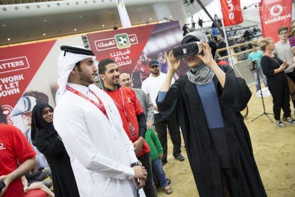 HH Sheikha Moza attends National Sports Day activities at QF