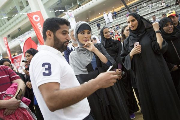 HH Sheikha Moza attends National Sports Day activities at QF