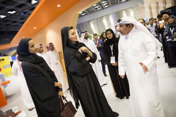 HH Sheikha Moza and HE Sheikha Hind Visit Qatar's information and communication technology exhibition and conference
