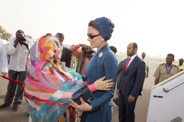 HH Sheikha Moza arrives to Sudan