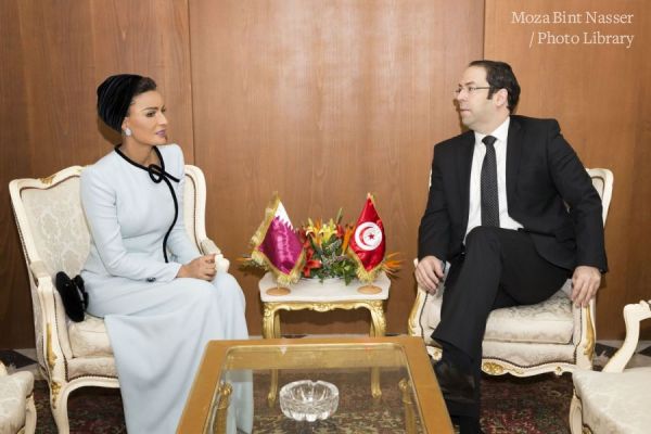 صاحبة السمو تلتقي برئيس الوزراء التونسي