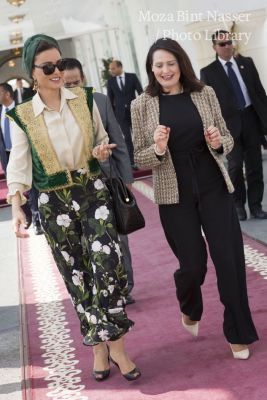 HH Sheikha Moza departures Tunisia