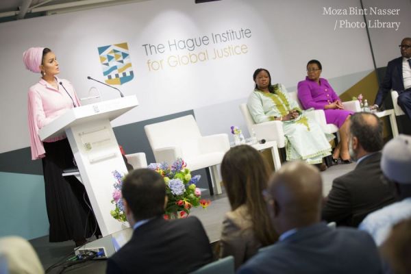 HH Sheikha Moza speaks on education in conflict at The Hague Institute