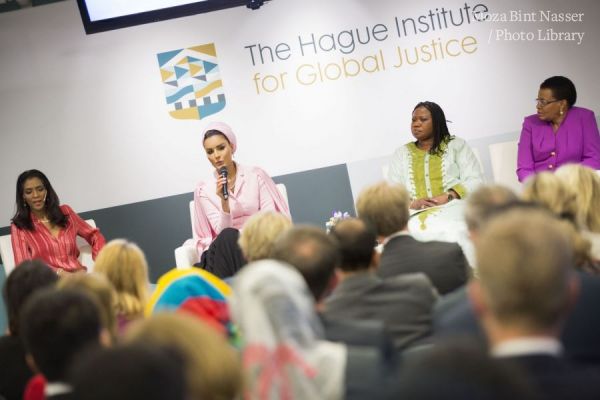 HH Sheikha Moza speaks on education in conflict at The Hague Institute