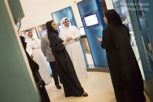 HH Sheikha Moza inaugurates the DNA exhibition at Msheireb Museums