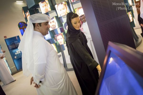 HH Sheikha Moza inaugurates the DNA exhibition at Msheireb Museums