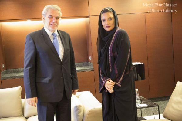 HH Sheikha Moza meeting with the European Commissioner