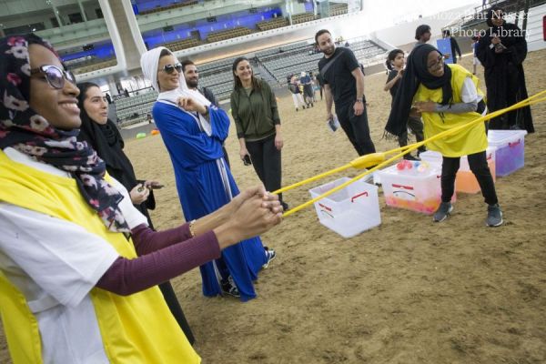  HH Sheikha Moza participates in National Sport Day activities in Qatar Foundation
