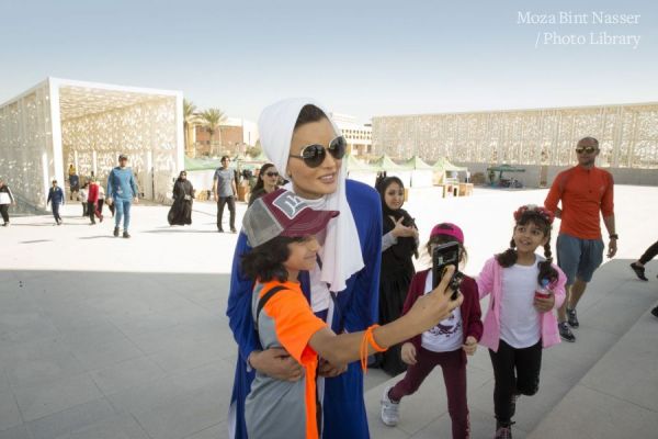  HH Sheikha Moza participates in National Sport Day activities in Qatar Foundation