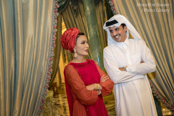 Their Highness hosted a dinner reception at Al Wajba palace in celebration of the grand opening of the Qatar National Library