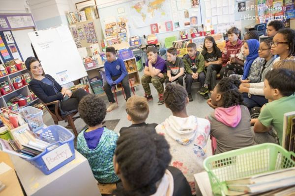 HH Sheikha Moza visits QFI-partner elementary school in Brooklyn, New York