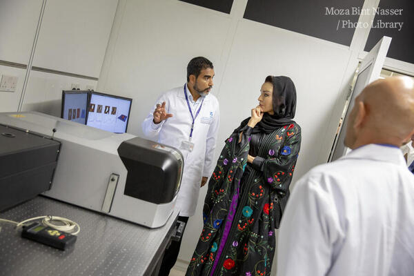 Her Highness visits research institutes within HBKU