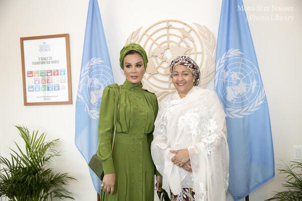 Her Highness meets with the deputy Secretary- General of the UN