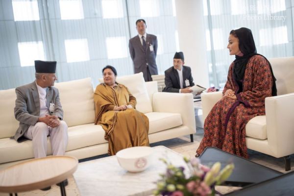 HH Sheikha Moza meets with President of Nepal 