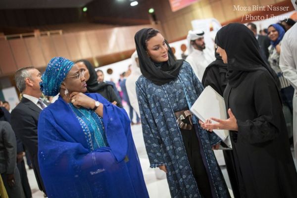 HH Sheikha Moza tours Innovation Hub at WISH 2018