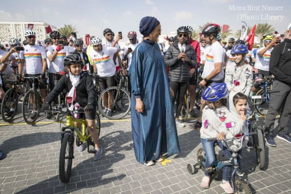 HH Sheikha Moza participates in National Sport Day at Education City