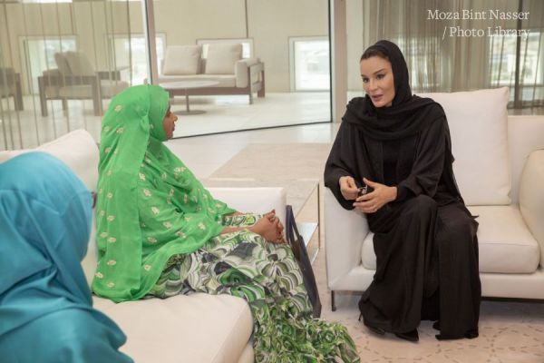 HH Sheikha Moza meets with Speaker of Ethiopian House of Federation