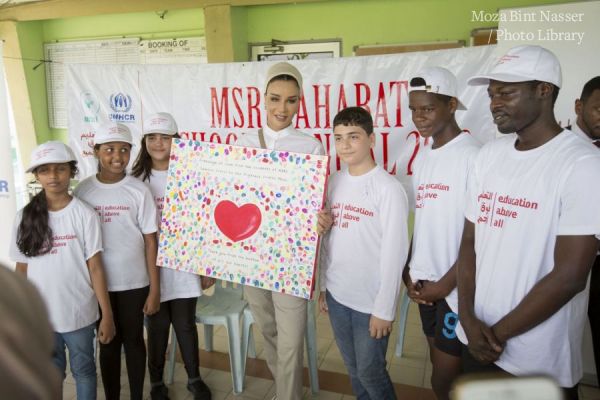 HH Sheikha Moza visits refugee children in Education Above All projects in Malaysia