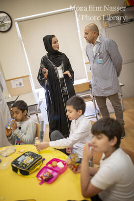 Her Highness visits students at AlShafallah center and Al Noor center of blind 