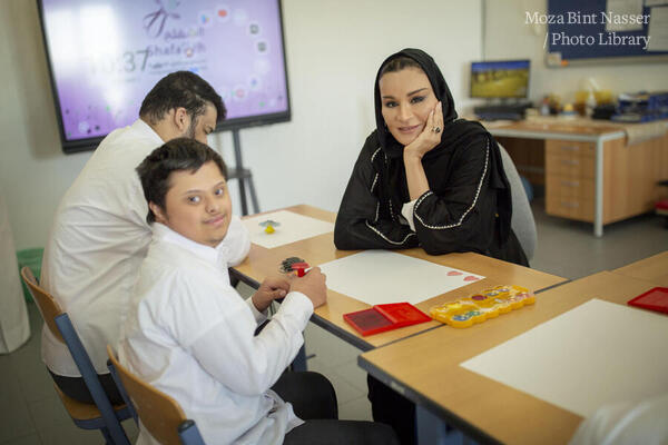 Her Highness visits students at AlShafallah center and Al Noor center of blind 