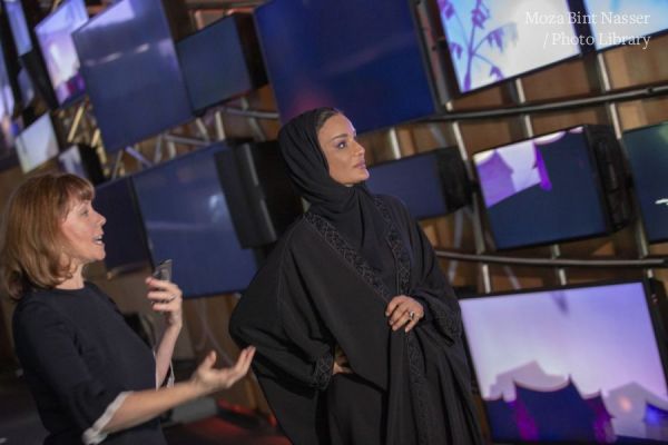 HH Sheikha Moza officially opens The Media Majlis at Northwestern University in Qatar