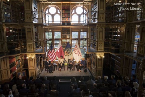 HH Sheikha Moza participates in seminar discussion at Georgetown University in Washington DC