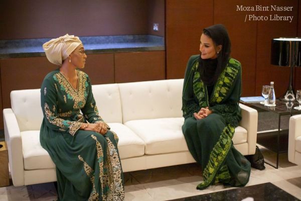 HH Sheikha Moza meets with First Lady of Gambia