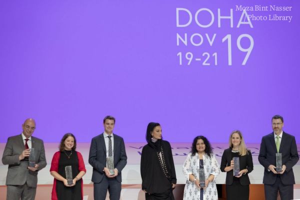 HH Sheikha Moza with the Winners of the 2019 WISE Awards