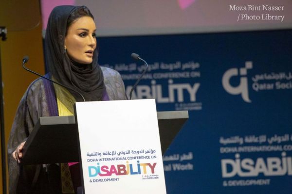 صاحبة السمو الشيخة موزا تفتتح مؤتمر الدوحة الدولي للإعاقة والتنمية
