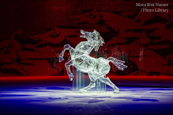 HH Sheikha Moza unveils final artwork by M. F. Husain