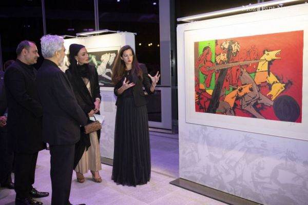 HH Sheikha Moza unveils final artwork by M. F. Husain