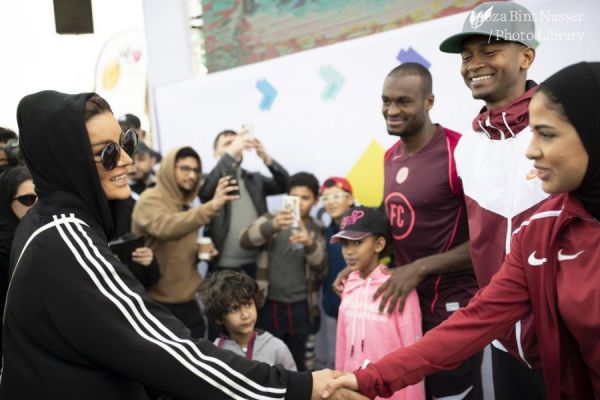 HH Sheikha Moza participates in Qatar National Sport Day 