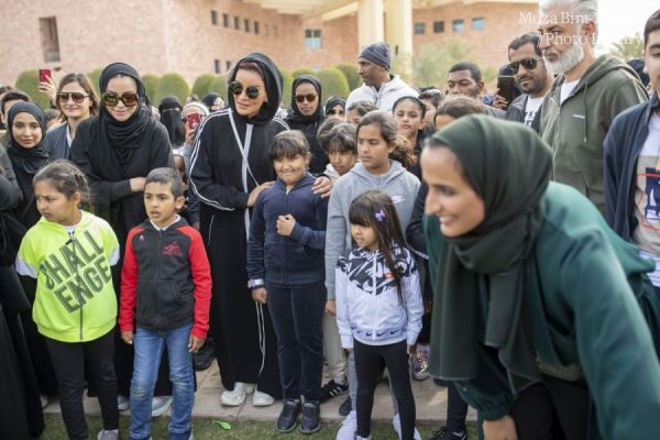 HH Sheikha Moza participates in Qatar National Sport Day 