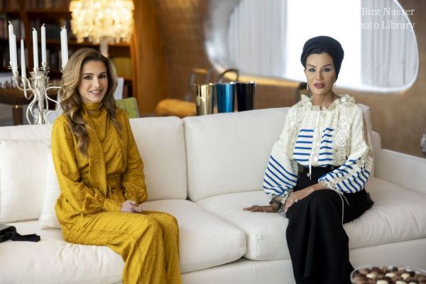 HH Sheikha Moza meets with HM Queen Rania