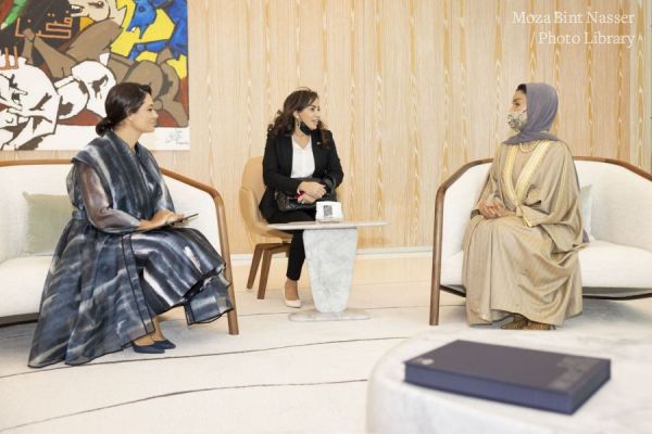 HH Sheikha Moza meets with First Lady of Brazil