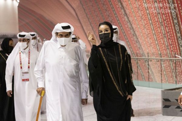 Their Highnesses attend the opening of the FIFA Arab Cup 2021