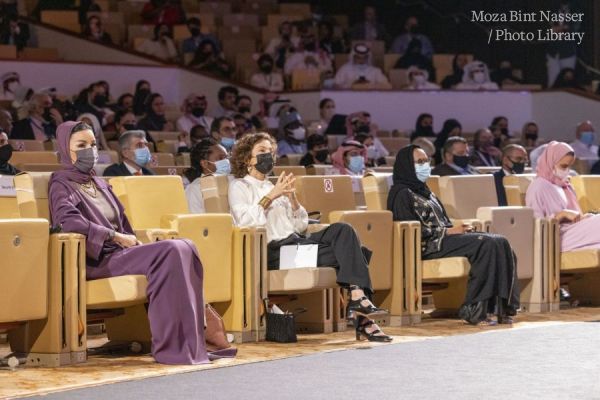 HH Sheikha Moza participates in EAA plenary session at WISE 2021