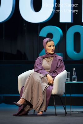 HH Sheikha Moza participates in EAA plenary session at WISE 2021