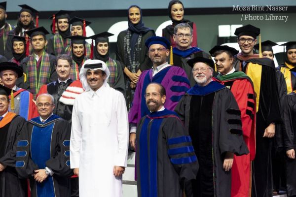 His Highness the Amir and Her Highness attend the 2022 QF Convocation