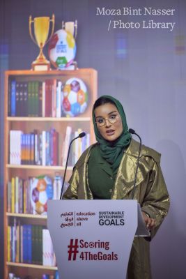HH attends the closing event for Education Above All’s  SDG Pavilion