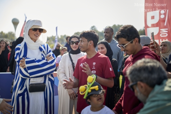 HH attends National Sport Day activities at Qatar Foundation