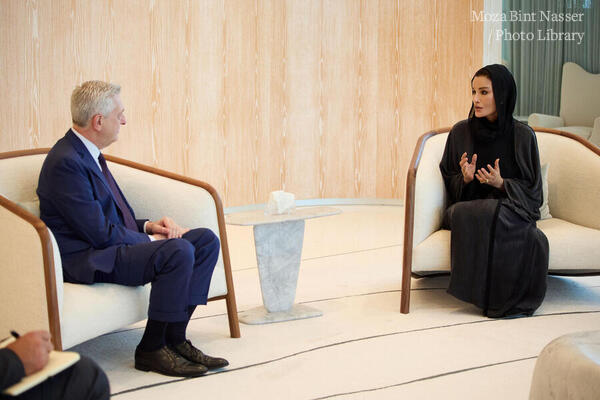Her Highness meets with the United Nations High Commissioner for Refugees