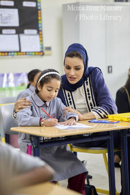صاحبة السمو تزور مدرسة السلم الأولى